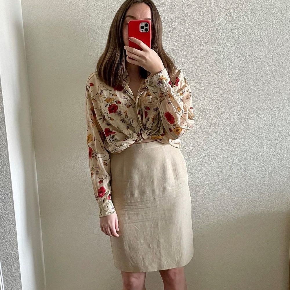 LAST CHANCE ✨ PRICE FIRM ✨ Vintage Lizsport Wildflower Print Button Down Shirt